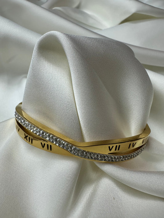 Armband Roman Elegance – aus Edelstahl, 18 Karat vergoldet