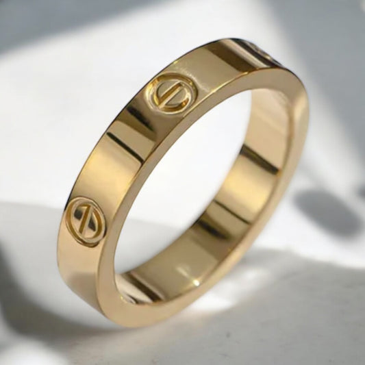 Ring LuxeAura Gold - aus hochwertigem Kupfer, 18 Karat vergoldet